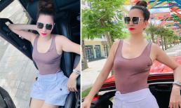 Hoa hậu Bùi Thị Hà gây “sốt” với mốt quần short năng động