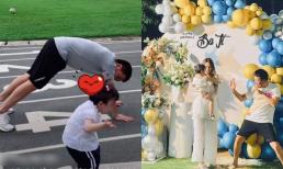 Hiếm hoi lộ góc mặt mũm mĩm của con gái cưng nhà Trường Giang và Nhã Phương