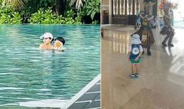 Angelababy một mình đưa con đi nghỉ dưỡng ở Tam Á, vóc dáng quý tử gây chú ý dân mạng