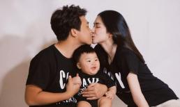 Hiếm hoi lộ khung ảnh ngọt ngào của Hòa Minzy cùng chồng đại gia và con trai cưng