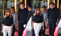 Hoàng tử Nhà Trắng một thời Barron Trump đã cao 2m, 'áp đảo' khi đi cạnh người mẹ siêu mẫu 
