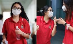 Bắt trọn khoảnh khắc Phương Mỹ Chi đi thi tốt nghiệp THPT 2021