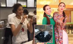 Hành động khó hiểu của Hoa hậu Phạm Hương sau khi Thu Hoài phủ nhận ném mắm tôm vào quán trà sữa?