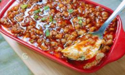 Công thức làm đậu phụ trứng rưới thịt băm ngon không chê vào đâu được, nhà mình ăn 5 lần/tuần.