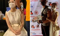 Cùng chồng hoàn tất việc tiêm vắc-xin chống COVID-19, 'Mỹ nhân đẹp nhất Philippines' bị soi mặc váy nhàu nhĩ 