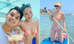 Bà xã Baggio diện bikini, body nuột nà, đường cong nóng bỏng trong chuyến đi biển cùng chồng và 2 con