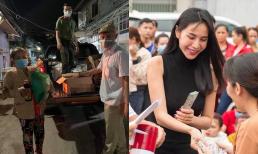 Giữa ồn ào mẹ ruột khắc tên lên mai rùa, Thủy Tiên đã tặng gạo và mì cho công nhân khó khăn trong mùa dịch