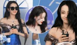 'Mỹ nhân Tân Cương' Địch Lệ Nhiệt Ba gây khó hiểu khi đeo kính đen, dùng tóc che nửa khuôn mặt  