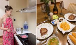 Vỡ kế hoạch đi Nha Trang, Mai Ngọc tự tay chuẩn bị bữa tối lãng mạn mừng sinh nhật chồng 