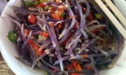 Cách làm khoai tây tím xào mới lạ, ăn nó tương đương với một loại 'thuốc nhuận tràng tự nhiên', càng ăn nhiều, bụng càng gầy