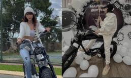 Ngọc Trinh 'đụng hàng' xe đạp điện với Sơn Tùng M-TP