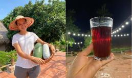 MC Minh Trang chia sẻ công thức nấu trà bí đao bằng các nguyên liệu thiên nhiên