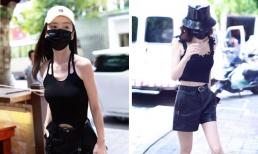 Đã gầy trơ xương Angelababy còn hay diện đồ tông đen trông lại càng tong teo 