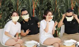Vũ Khắc Tiệp và Ngọc Trinh gây tranh cãi khi dùng túi khăn ướt làm khẩu trang đeo giữa mùa dịch