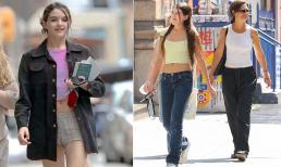 Mới 15 tuổi nhưng Suri Cruise đã sở hữu vóc dáng nổi bật, cao gần bằng mẹ Katie Holmes