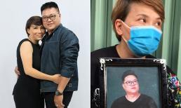 Bà xã cố ca sĩ Phi Hải nghẹn ngào cầm di ảnh chồng tiễn đưa lần cuối