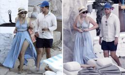  Gái út nhà ông Donald Trump nặng 90 kg vẫn tự tin mặc váy 2 dây đi du lịch cùng hôn phu giàu có