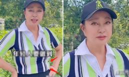 Lưu Hiểu Khánh bị chê 'bụng một rổ mỡ', mặt như vẽ hề vì lỗi trang điểm khi xuất hiện ở công viên