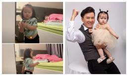 Quách Ngọc Tuyên khoe con gái lớn nhanh như thổi, quần áo chật đến mức để lộ cái 'bụng sữa' siêu cưng