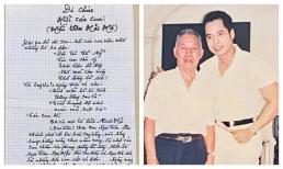 Danh ca Ngọc Sơn hiếm hoi chia sẻ di chúc của người cha quá cố, có gì mà ai đọc cũng xúc động?