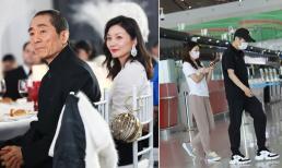 Trương Nghệ Mưu và vợ trẻ xuất hiện ở sân bay, nhưng thái độ lạnh lùng giữ kẽ gây tranh cãi dư luận