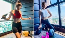 MC Mai Ngọc tự tin khoe vòng eo 59 cm sau 10 tuần tập luyện tại nhà