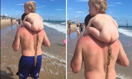 Những khoảnh khắc cha mẹ chụp cùng con cái thật ấm áp, nhưng giây tiếp theo thật 'không thể lường'!