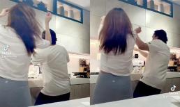 Vợ chồng Hari Won biến bếp thành sàn nhảy, Trấn Thành bị soi nhảy giống 'đuông dừa'