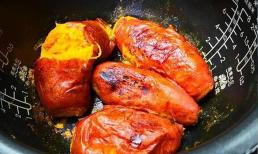 Nướng khoai lang tại nhà có thể làm bằng nồi cơm điện vừa thơm ngọt, vừa không tốn tiền 