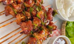 Cách làm món thịt xiên lá mắc mật nướng bằng nồi chiên không dầu thơm ngon lạ miệng