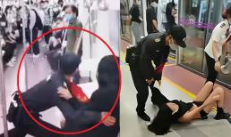 Cô gái bị bảo vệ nam lôi ra khỏi phương tiện công cộng, áo váy gần như bị xé toạc khiến cư dân mạng bức xúc