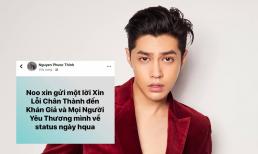 Gây tranh cãi khi đăng chia sẻ “sặc mùi” 18+, Noo Phước Thịnh lên tiếng xin lỗi