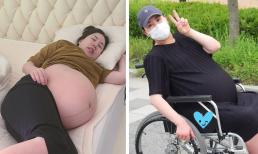 Mỹ nhân Hàn mang thai 3 nặng đến mức không thể di chuyển, phải ngồi xe lăn