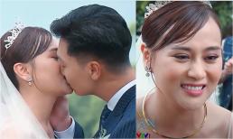 Hương vị tình thân: Hết bị chỉ trích vì hôn giả, netizen lại soi mái tóc bết dầu của Phương Nam trong ngày cưới