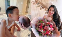 Phạm Hương khoe một góc diện mạo nhóc tỳ thứ 2, hé lộ luôn phản ứng cực yêu của cậu cả Maximus dành cho em nhỏ 