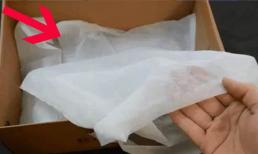 Sau nhiều năm mua giày, tôi nhận ra rằng tờ giấy trắng trong hộp giày thực sự rất hữu ích, tiếc là nhiều người đã vứt nó