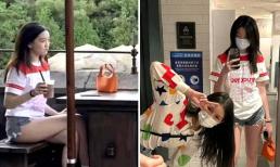 Con gái hở hàm ếch của Vương Phi lộ chân dài miên man, xách túi gần trăm triệu đi chơi 