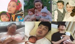 Cưng xỉu hội 'bố mẹ bỉm' Vbiz chăm con: Kim Lý 2 tay chăm 2 bé, Đông Nhi bị 'truy tìm' đến tận toilet