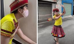 'Nàng Mị' diện váy rực rỡ xuống phố để nhận lương thực khiến anh bộ đội 'té ngửa'