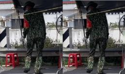 Clip dễ thương của anh bộ đội, quẩy một mình như dancer ở chốt kiểm dịch