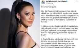 Á hậu Kim Duyên chính thức lên tiếng đính chính về những lùm xùm liên quan đến kết quả học tập 