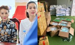 Sau loạt lùm xùm sao kê tài khoản, mẹ Hà Hồ bận rộn từ thiện gửi lương thực giữa mùa dịch