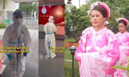 Dân mạng bất ngờ khi thấy sao Việt đầu tiên mặc đồ bảo hộ đi cúng Tổ nghiệp ở Sài Gòn