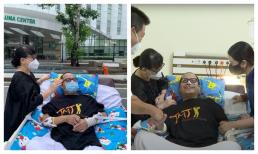 Sau hơn 1 tháng bị đột quỵ, NS Trần Mạnh Tuấn rời phòng ICU ra ngoài tắm nắng và bật khóc khi gặp bạn thân Trịnh Vĩnh Trinh