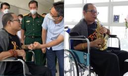 Nghệ sĩ Trần Mạnh Tuấn đã có thể ngồi dậy, xúc động khi chơi vài nốt saxophone sau cơn đột quỵ