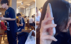 Gặp trai đẹp phục vụ ở quán ăn, cô gái 'vứt hết liêm sỉ' làm ngay một việc khiến dân mạng 'cười ra nước mắt'