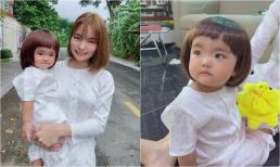 'Thánh meme' con gái Mạc Văn khoa siêu đáng yêu khi được mẹ diện đồ bà ba và đội tóc giả