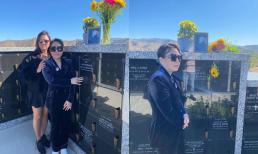 Vừa sang Mỹ, Việt Hương và ông xã Hoài Phương đến thăm mộ cố nghệ sĩ Chí Tài