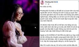 Sau khi bị quản lý của Quang Lê so sánh với Hồ Văn Cường, Phương Mỹ Chi đã có động thái lên tiếng đầy ẩn ý