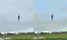 Đi thả diều giữa lúc gió to, thanh niên bị gió thổi bay lơ lửng giữa bầu trời